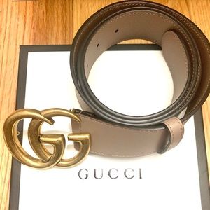 NWOT Double G Gucci leather belt